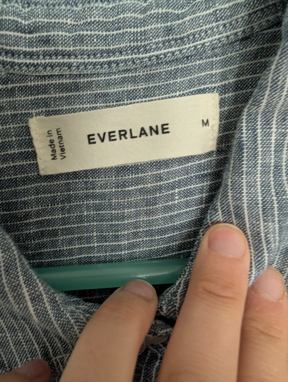 Everlane Daytripper Dress in Blue White Striped Linen- Medium - Picture 2 of 4
